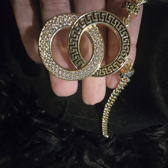 Elegant 21kgp Dubai Jewelry Gold Necklace and Ring Set - Picture 9 of 12